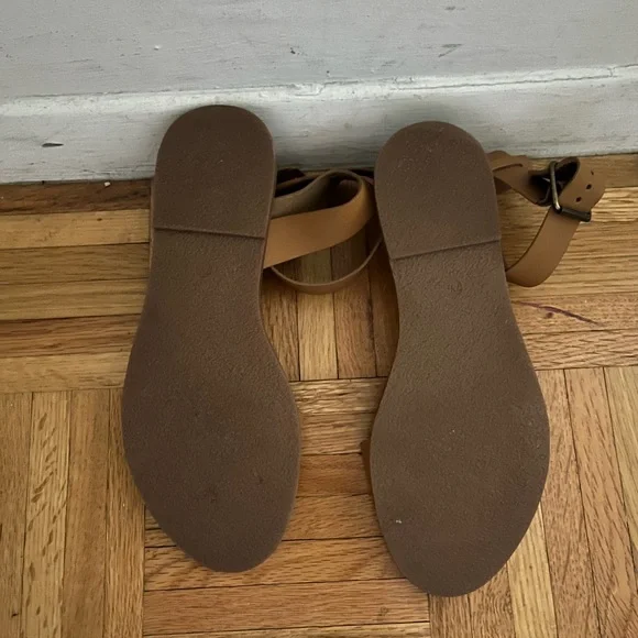 Madewell The Boardwalk Ankle Strap Sandals Camel Brown - Picture 6 of 6